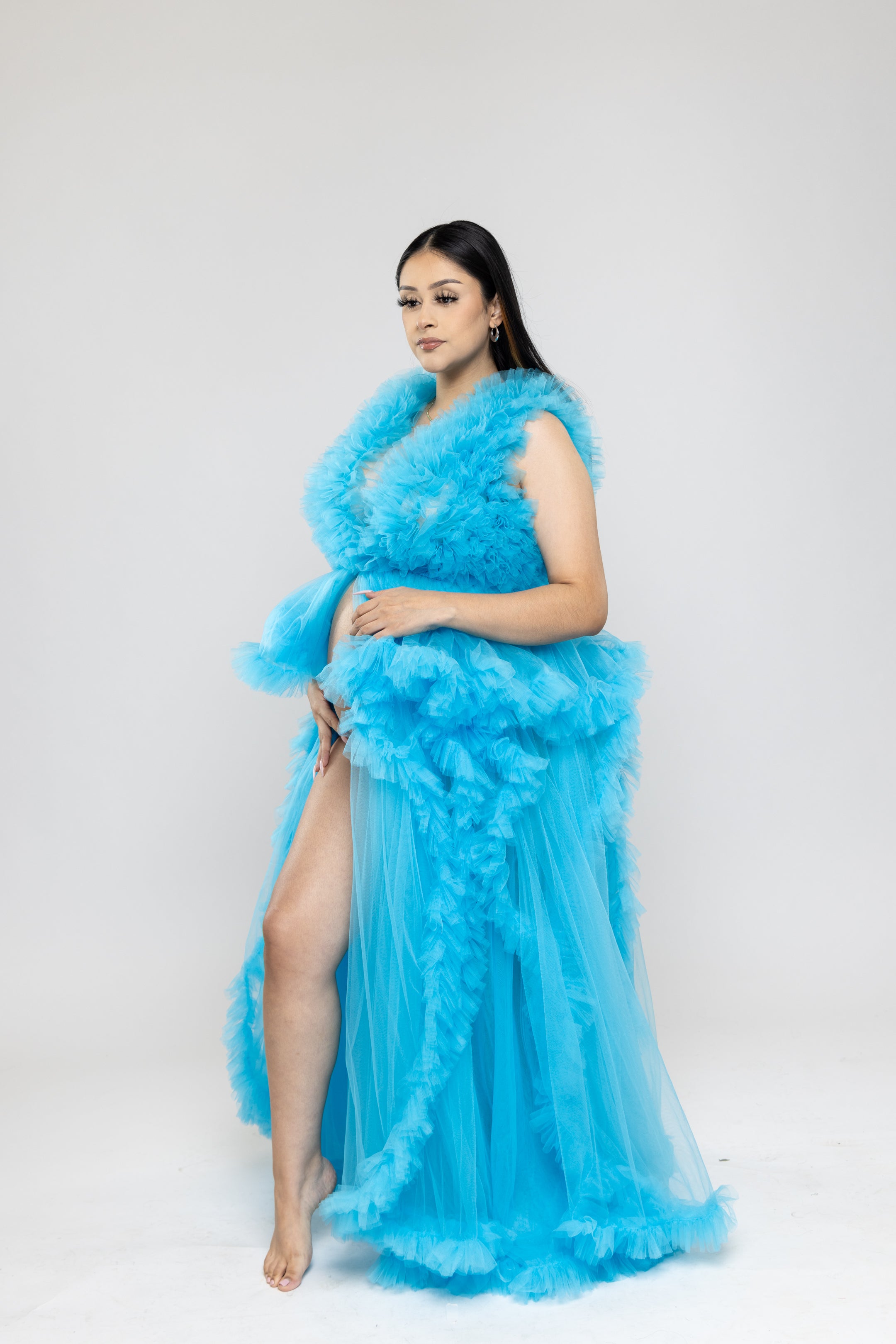 Blue Radiance Maternity Dress