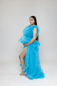 Blue Radiance Maternity Dress